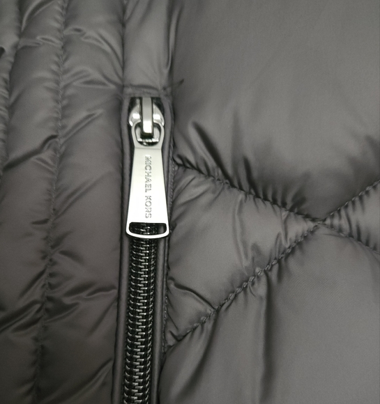 Michael Kors Quilted Packable Hooded Puffer Jacket ~GUN METAL ~SMALL **NEW - Picture 4 of 15